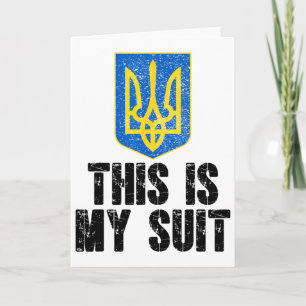 Carte C'est Mon Costume Soutien Ukraine Trident Ukrainie