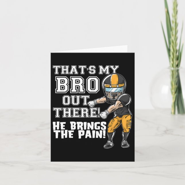 Carte C'est mon frère là-bas Football Jaune Frère Si (Devant)