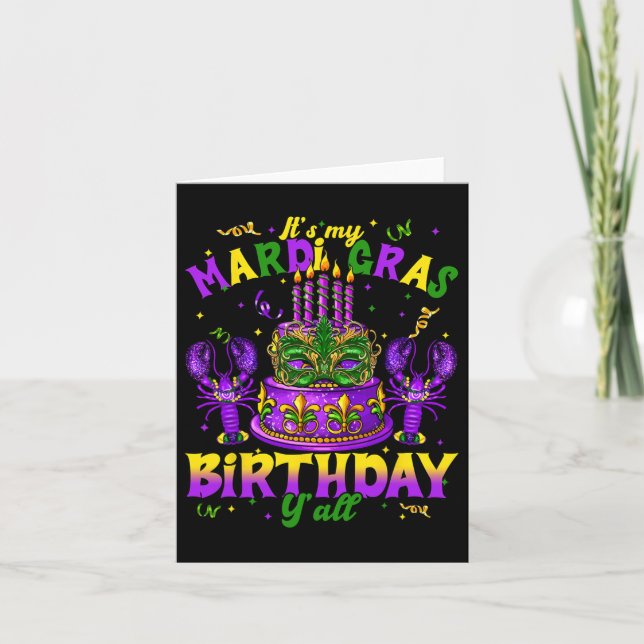 Carte C'Est Mon Mardi Gras Anniversaire Yall Mardi Gras  (Devant)