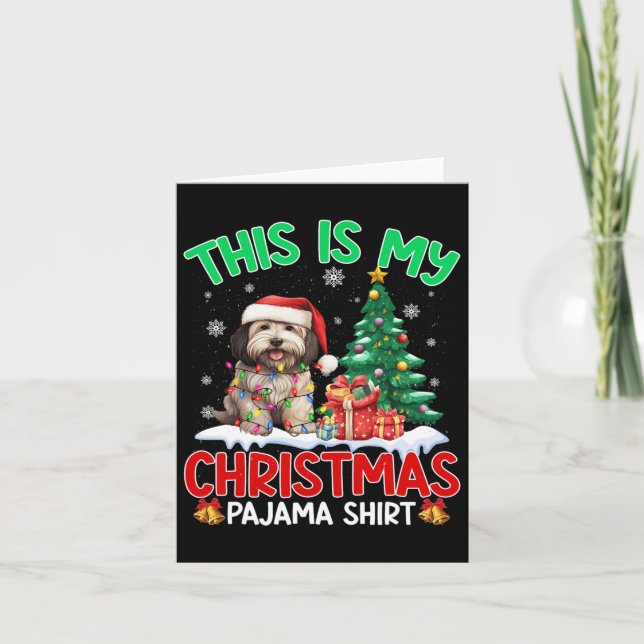 Carte C'Est Mon Pajama De Noël Amoureux de les chiens Ha (Devant)