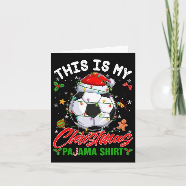 Carte C'Est Mon Pajama De Noël Football Noël Noël Noël N (Devant)