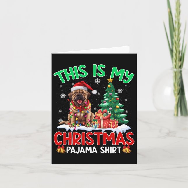 Carte C'Est Mon Pajama Mastiff Amoureux de les chiens de (Devant)