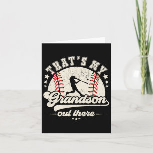 Carte C'est mon petit-fils là-bas Baseball Grand-mère Gr