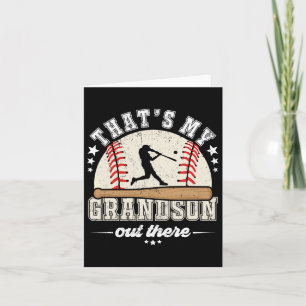 Carte C'est mon petit-fils là-bas Baseball Grand-mère Gr
