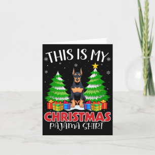 Carte C'Est Mon Pijama De Noël Doberman Pinscher Chien