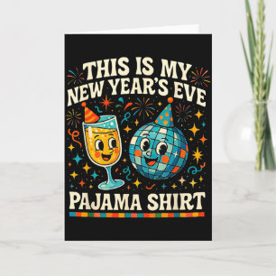 Carte C'est mon pyjama du Nouvel An drôle rétro cadeau