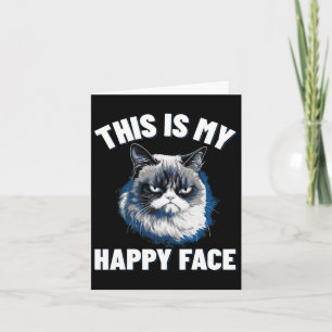 Carte C'Est Mon Visage Heureux - Chat Drôle Avec Le Visa