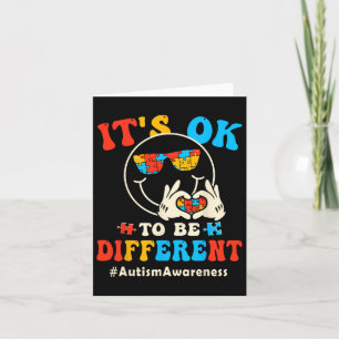 Carte C'Est Ok Pour Différents Autistes Super Sourire Fa