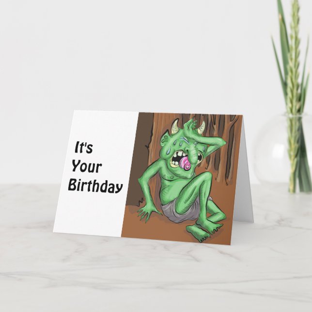 Carte C'est ton anniversaire et tu peux pleurer si tu ve (Devant)