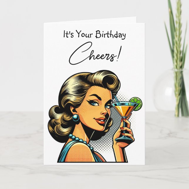 Carte C'est ton anniversaire ! Santé! (Devant)