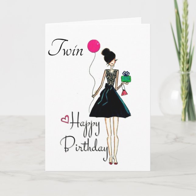 CARTE C'EST TON ANNIVERSAIRE **TWIN*** T'AIME ! ! ! (Devant)