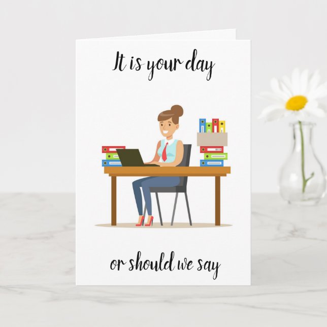 CARTE C'EST TON DERNIER JOUR ! HEUREUSE **RETRAITE** CAR (Petite plante)