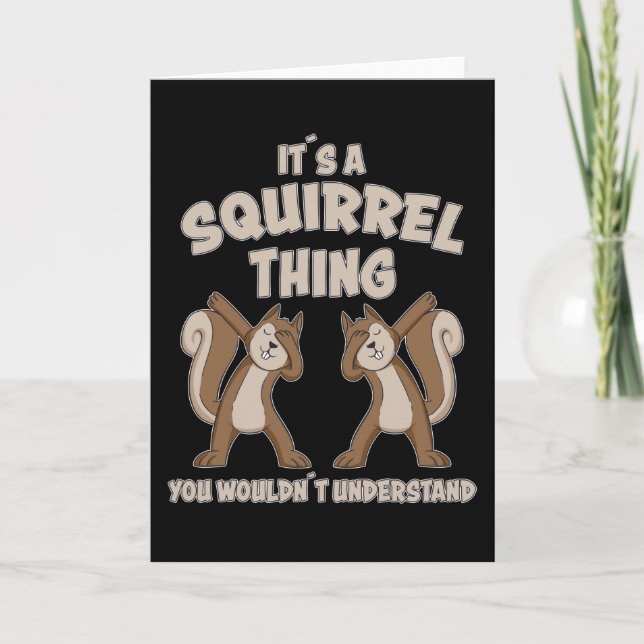 Carte C'Est Un Squirrel Thé Silhouette Cadeau (Devant)