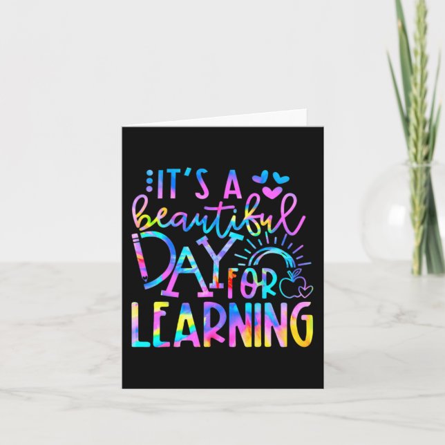 Carte C'est une belle journée pour apprendre Tie Dye Ret (Devant)