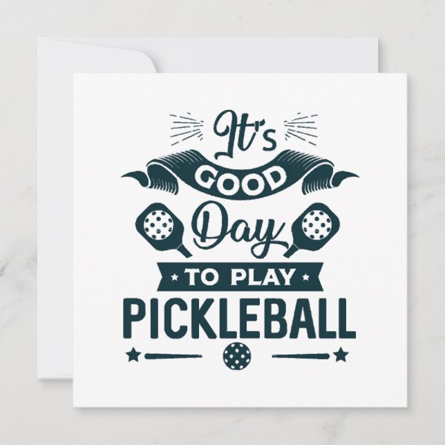 Carte C'est une bonne journée pour jouer au Pickleball (Devant)