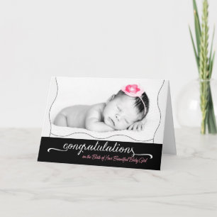 Carte C'est une fille ! Félicitations aux nouveaux paren