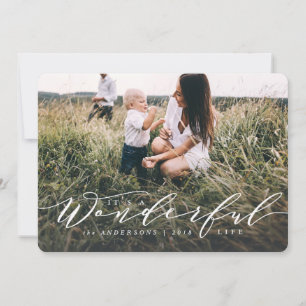 Carte c'est une vie merveilleuse... photo script moderne