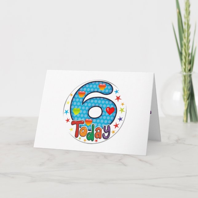 CARTE C'EST VOTRE ****6E ANNIVERSAIRE**** S'AMUSER (Devant)