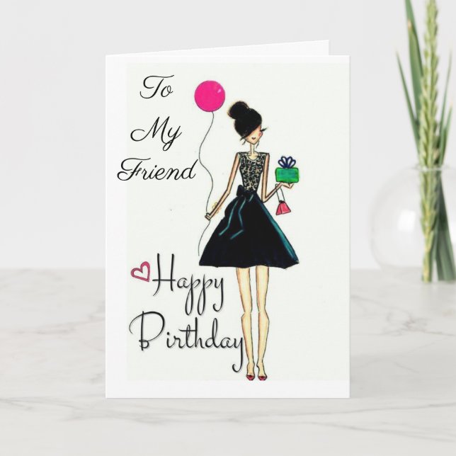 CARTE **C'EST VOTRE ANNIVERSAIRE ! ! !** "À MON AMI"" (Devant)
