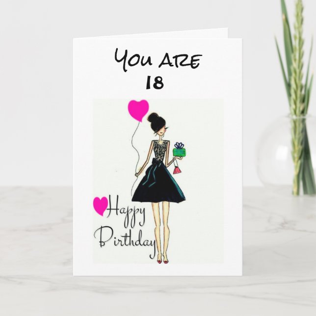 CARTE **C'EST VOTRE ANNIVERSAIRE !!!** VOUS ÊTES ***18** (Devant)