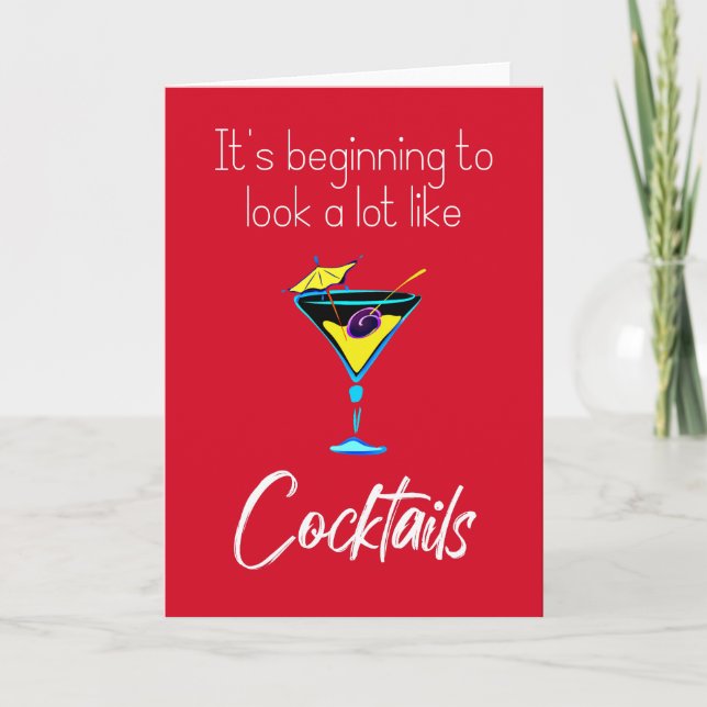 Carte C'est vraiment l'air de ressembler à des cocktails (Devant)