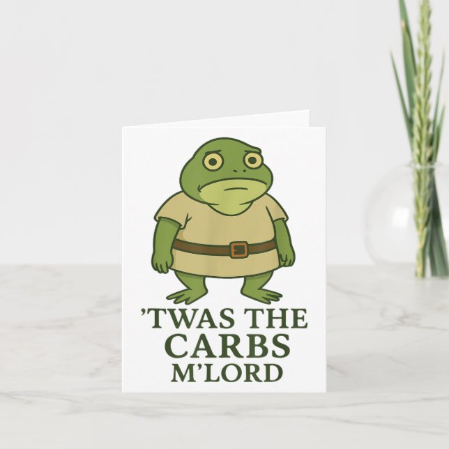 Carte C'Était Le Mlord Carbs Funny Frog Meme Médiéval (Devant)