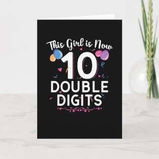 Carte Cette fille a maintenant 10 ans | 10e anniversaire