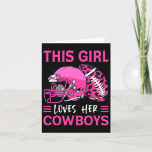 Carte Cette Fille Aime Ses Cowboys Football Amour Améric