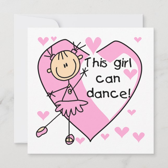 Carte Cette fille peut danser T-shirts et cadeaux (Devant)