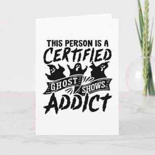 Carte Cette Personne Est Certifiée Chasse De Fantôme Cha