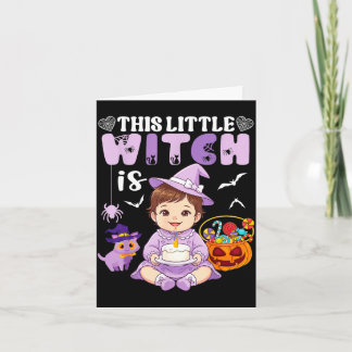 Carte Cette petite sorcière fête son 1er anniversaire Ha