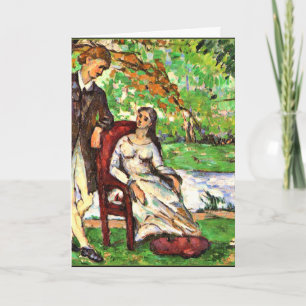 Carte Cezanne - Un couple dans un jardin