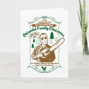 Carte Chaîne de Noël de la famille Griswold au tronçonne