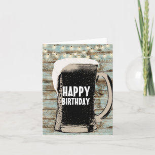 Carte Chaîne rustique éclaire le verre de bière géant An