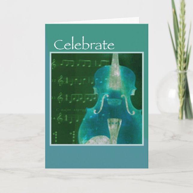 Carte Chaînes de musique Anniversaire, Moderne (Devant)