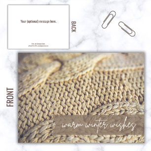 Carte Chaleureux et chaleureux souhaits d'hiver Client B