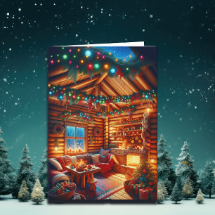 Carte Chaleureux et confortable Journal Cabine Noël Salu