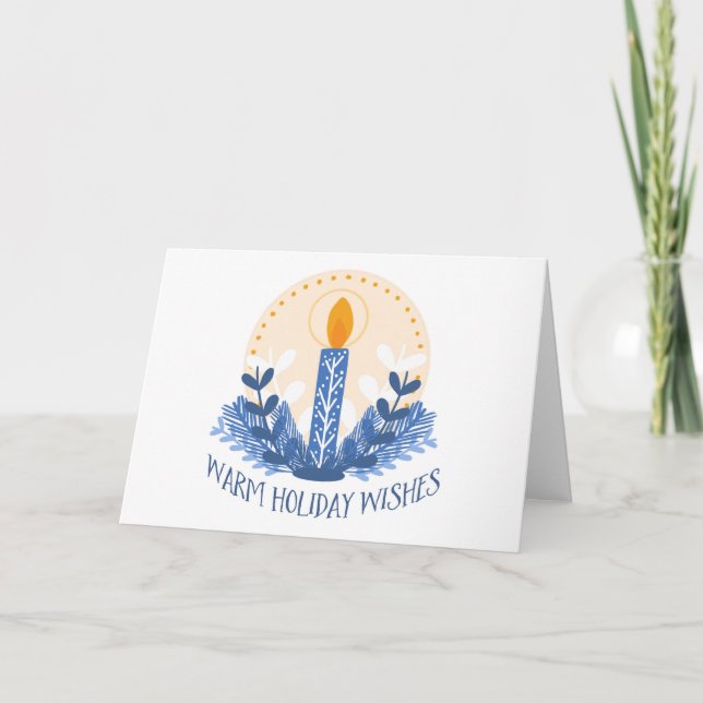 Carte Chaleureux Vacances corporatives Bougie de vacance (Devant)