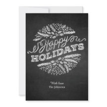 Carte Chalkboard Happy Holidays 5x7 manuscrite