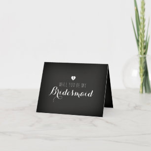 Carte Chalkboard Veux-tu être ma demoiselle d'honn