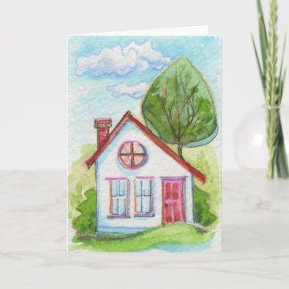 Carte Chambre colorée d'aquarelle