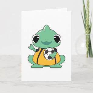 Carte Chameleon comme gardien de but avec football
