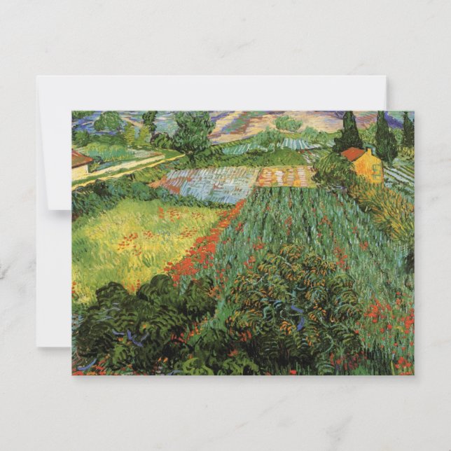 Carte Champ avec des pavots par Vincent van Gogh (Devant)