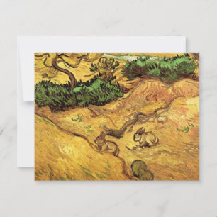 Carte Champ avec deux lapins par Vincent van Gogh
