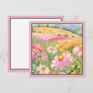 Carte Champ avec les abeilles