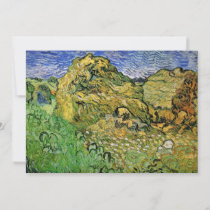 Carte Champ avec piles de blé par Vincent van Gogh