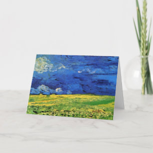 Carte Champ de blé sous ciel nuageux par Vincent van Gog