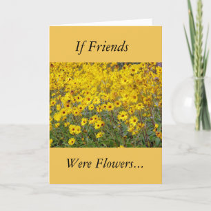 Carte Champ De Fleurs Jaunes Vibrantes Amitié