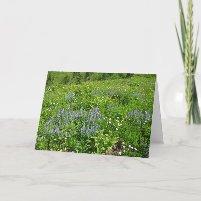 Carte Champ de Fleurs sauvages au Mont Rainier (Devant)