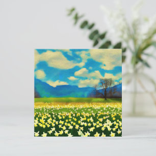 Carte Champ de jonquilles - peinture